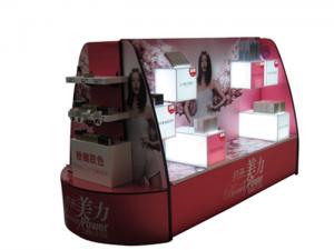 时尚中纤板化妆品展示架 三聚氰胺化妆品专卖店货架厂家批发